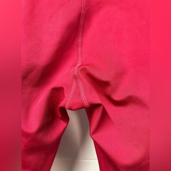 Athleta Run Free 7/8 Leggings waist zip pocket red womens size small - Picture 7 of 14